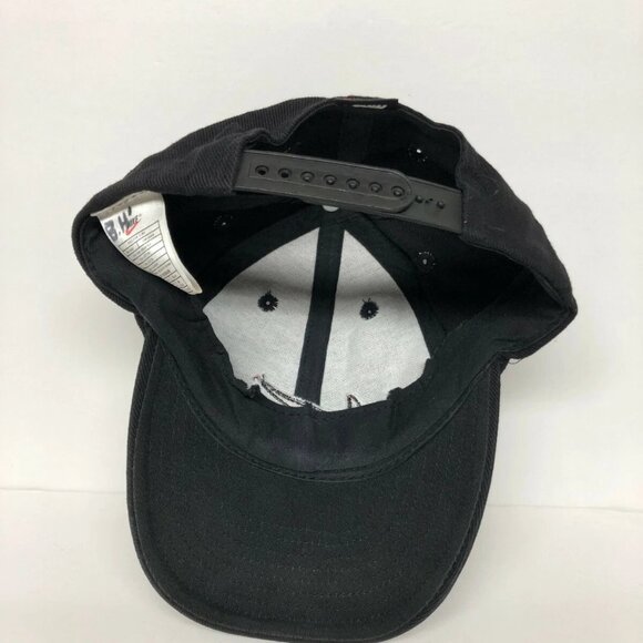 Vintage 90s Nike Kids Hat Cap Snapback Black Embroidered Swoosh One Size - Picture 5 of 9
